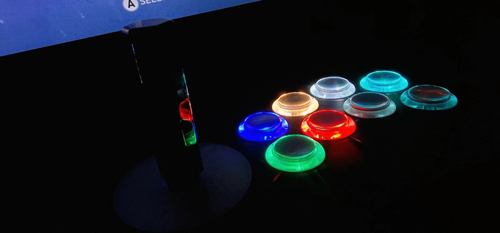 Arcade LED Dynamic sur 8 boutons Seimitsu 30mm