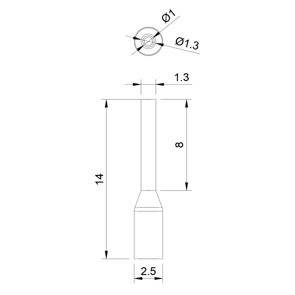 Terminal de câble électrique 0.5mm² 8mm gris – Image 3