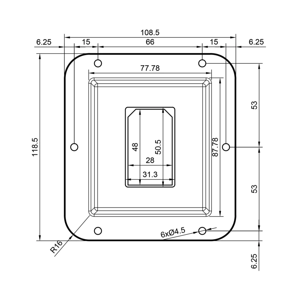 Support C14 Clip Dimensions