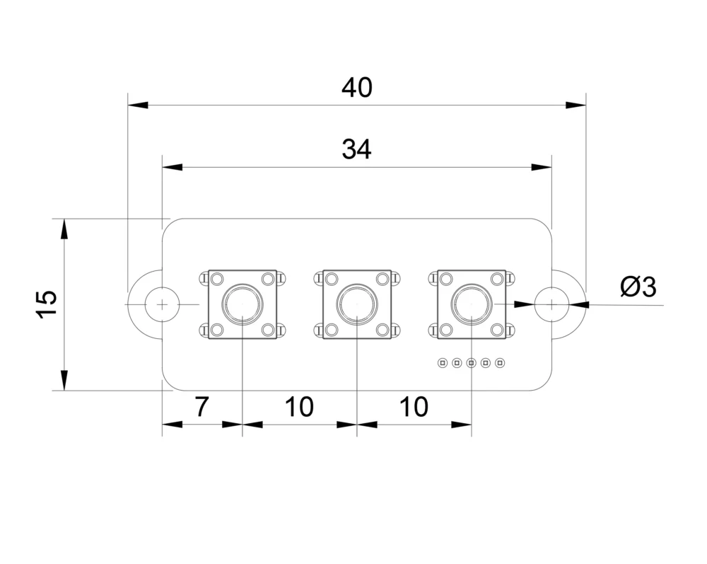 Module Gp2040 3 Boutons Schema Top