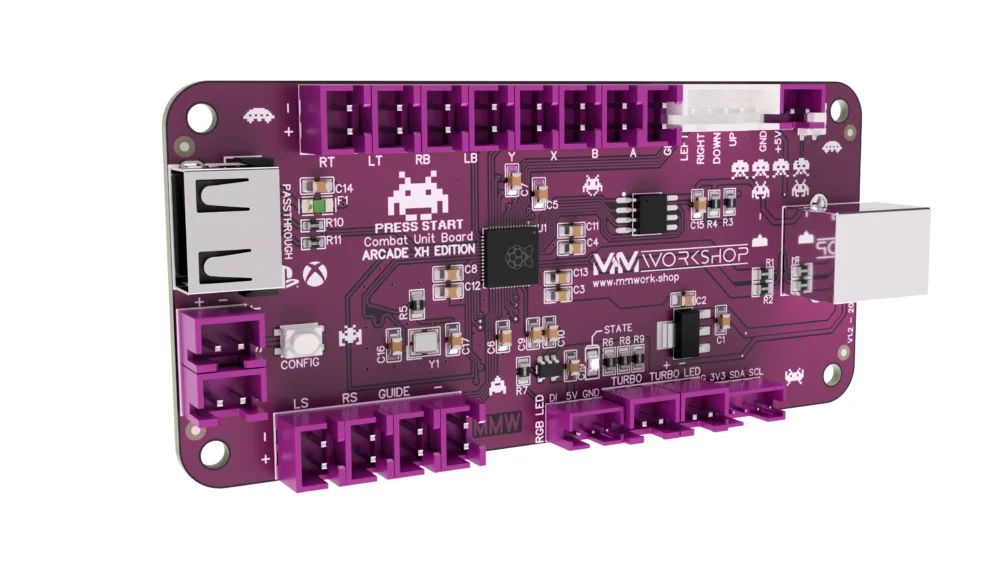 Combat Unit Board Arcade2 Edition Violette GP2040-CE