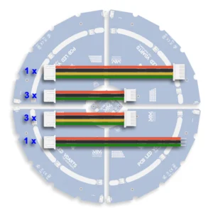 Kit cable PCB LED Vdarts H2 H3 H4