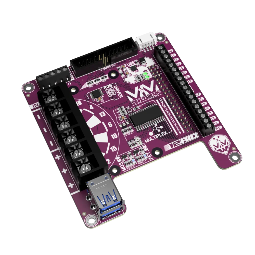 Dartcab controller mother Board 12 AIO VDARTS Granboard Canaveral Raspydarts ALL In One