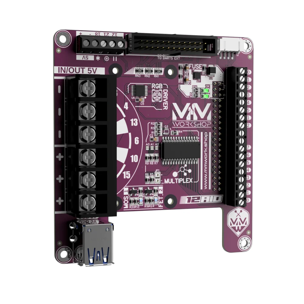 Dartcab controller mother Board 12 AIO VDARTS Granboard Canaveral Raspydarts ALL In One 4